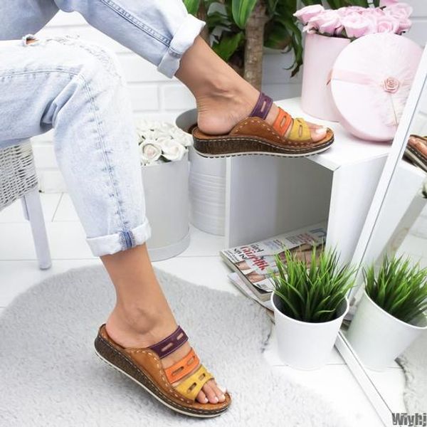 new summer new women's sandals color stitching sandals ladies open toe casual shoes thick bottom wedge slippers beach shoes, Black
new summer new women's sandals color stitching sandals ladies open toe casual shoes thick bottom wedge slippers beach shoes, Black