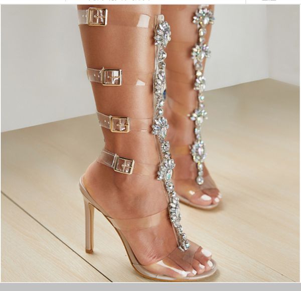 fashion quality pvc upper rubber sole european and american fashion ladies rhinestone high heel sandals transparent rubber boots, Black
fashion quality pvc upper rubber sole european and american fashion ladies rhinestone high heel sandals transparent rubber boots, Black