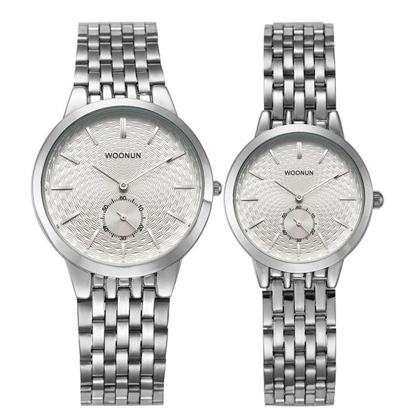 couple watch fashion casual watches men women quartz wristwatches stainless steel small seconds watches reloj hombre, Slivery;brown 
couple watch fashion casual watches men women quartz wristwatches stainless steel small seconds watches reloj hombre, Slivery;brown