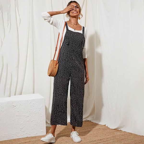 2020 fashion women point dot sleeveless jumpsuits celmia casual loose wide leg bib dungarees vintage party playsuits femme, Black;white
2020 fashion women point dot sleeveless jumpsuits celmia casual loose wide leg bib dungarees vintage party playsuits femme, Black;white