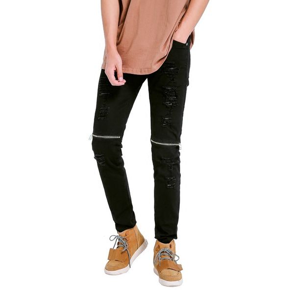 european american style zipper jeans men's skinny jeans men's large size cotton high elastic fashion hole pencil denim pants, Blue
european american style zipper jeans men's skinny jeans men's large size cotton high elastic fashion hole pencil denim pants, Blue