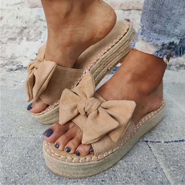 2020 new summer women slippers female bow platform sandals open toe sandals ladies flat casual slides outdoor beach shoes, Black
2020 new summer women slippers female bow platform sandals open toe sandals ladies flat casual slides outdoor beach shoes, Black