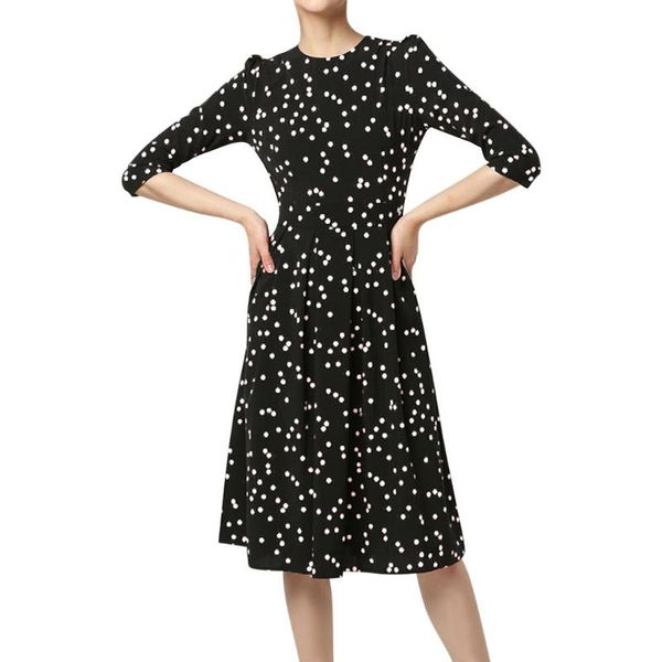 casual dresses female robe fashion women o-neck three quarter sleeve polka dot print draped party vestidos de fiesta plus size sukienki, Black;gray
casual dresses female robe fashion women o-neck three quarter sleeve polka dot print draped party vestidos de fiesta plus size sukienki, Black;gray