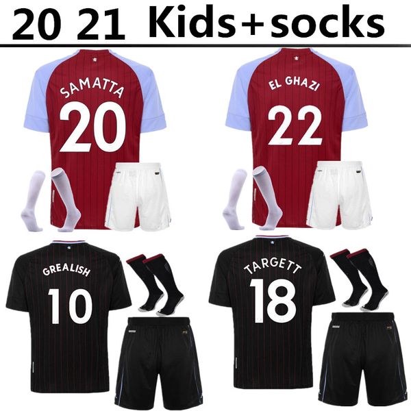 2020 aston villa kids kit+socks soccer jerseys watkins 20 21 wesley grealish football shirt el ghazi hourihane m.trezeguet mcginn jersey, Black
2020 aston villa kids kit+socks soccer jerseys watkins 20 21 wesley grealish football shirt el ghazi hourihane m.trezeguet mcginn jersey, Black