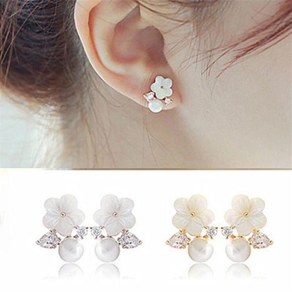 mengjiqiao korean style shell acrylic flower simulated pearl stud earrings for women fashion temperament shiny zircon brincos, Golden;silver
mengjiqiao korean style shell acrylic flower simulated pearl stud earrings for women fashion temperament shiny zircon brincos, Golden;silver
