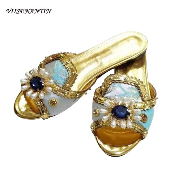 fashion crystal print zapatos de mujer slippers casual holiday party summer flat shoes pearl rivets cloth outside sandals women, Black
fashion crystal print zapatos de mujer slippers casual holiday party summer flat shoes pearl rivets cloth outside sandals women, Black