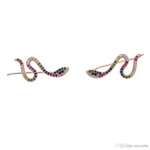 2018 new european jewelry earring for lady girl colorful micro pave cubic zirconia rainbow ear climber snake shaped fashion cz earrings
2018 new european jewelry earring for lady girl colorful micro pave cubic zirconia rainbow ear climber snake shaped fashion cz earrings