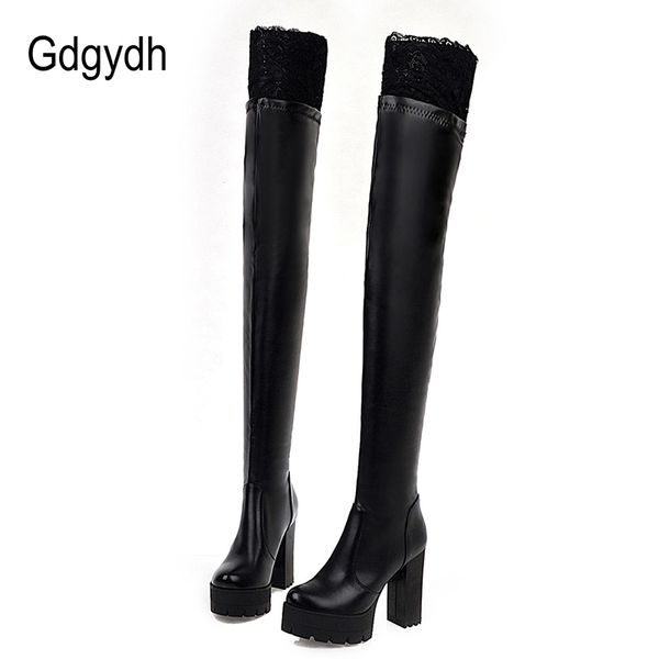 gdgydh lace thigh high boots for plus size women platform shoes over the knee boots stretch fabric black leather winter new
gdgydh lace thigh high boots for plus size women platform shoes over the knee boots stretch fabric black leather winter new
