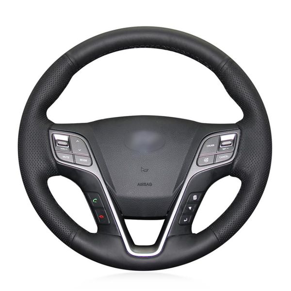 black pu faux leather diy hand-stitched car steering wheel cover for santa fe 2013-2020 ix45 2013-2020
black pu faux leather diy hand-stitched car steering wheel cover for santa fe 2013-2020 ix45 2013-2020