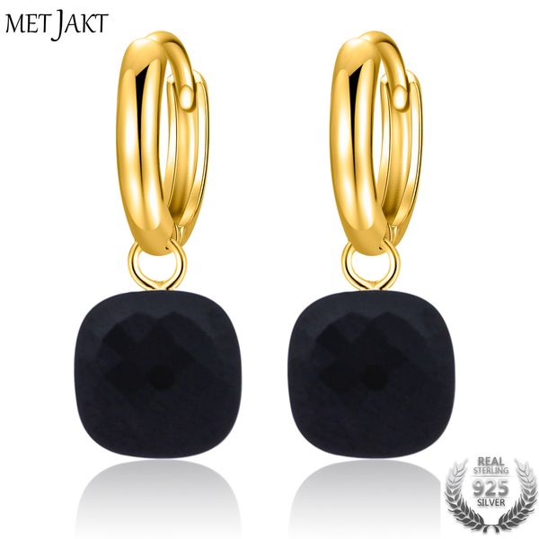 metjakt natural black agate earrings solid 925 sterling silver gold color wedding earring for lady perfect luxury gift, Golden
metjakt natural black agate earrings solid 925 sterling silver gold color wedding earring for lady perfect luxury gift, Golden