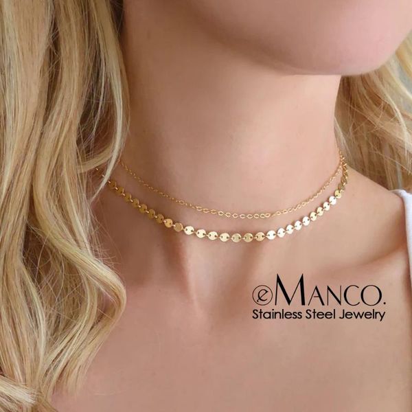 emanco 2 pcs not fade real 316l stainless steel necklace women simple chain choker necklace for women fashion jewelry, Silver
emanco 2 pcs not fade real 316l stainless steel necklace women simple chain choker necklace for women fashion jewelry, Silver