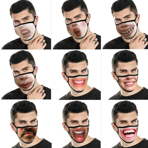 12 styles funny 3d printing human face mask anti dust pm2.5 respirator dustproof washable reusable breathable cycling protective masks
12 styles funny 3d printing human face mask anti dust pm2.5 respirator dustproof washable reusable breathable cycling protective masks
