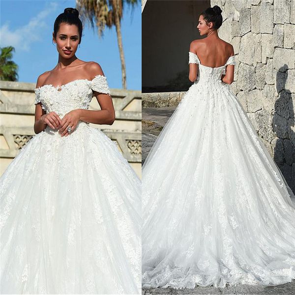 off shoulder ball gown lace appliques wedding dress 2021 new with 3d flowers adorned bridal gowns short sleeves custom made robe de mariee, White
off shoulder ball gown lace appliques wedding dress 2021 new with 3d flowers adorned bridal gowns short sleeves custom made robe de mariee, White