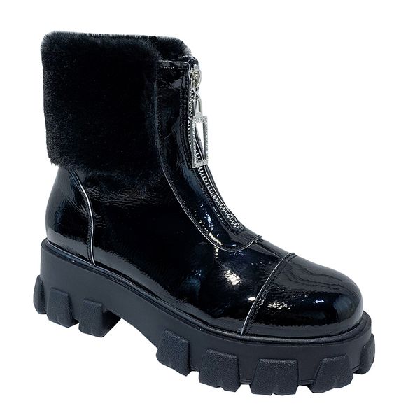 leather pu ankle boots women shoes woman warm plush winter boots chunky sneakers zipper thick bottom flat platform shoes female, Black
leather pu ankle boots women shoes woman warm plush winter boots chunky sneakers zipper thick bottom flat platform shoes female, Black