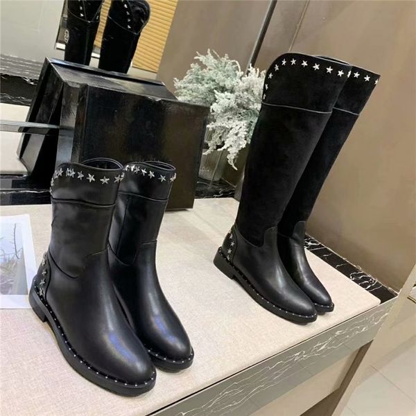 women boots autumn winter genuine leather rivet decor female shoe flat round toe warm comfortable, Black
women boots autumn winter genuine leather rivet decor female shoe flat round toe warm comfortable, Black