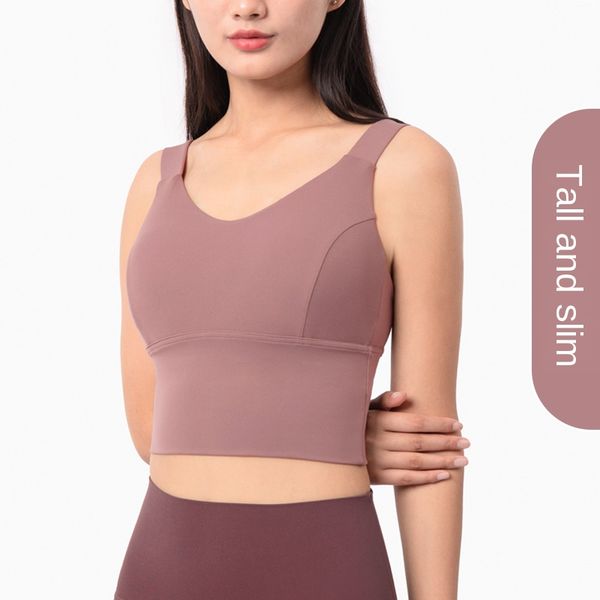 2020 new nude high-strength running fitness underwear -proof slimming vest yoga sports brassiere, White;black
