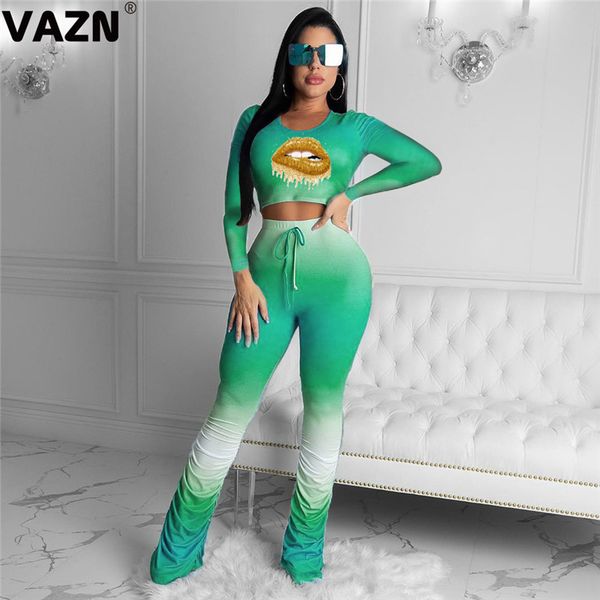women's tracksuits vazn 2021 autumn young sweet style full sleeve group high long pants skinny women 2 piece set, Gray
women's tracksuits vazn 2021 autumn young sweet style full sleeve group high long pants skinny women 2 piece set, Gray