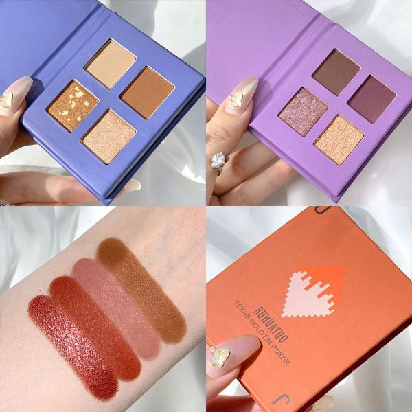 4 colors poker eyeshadow palette glitter sequins waterproof eyes shadow pigment shimmer matte eyeshadows set makeup for women
4 colors poker eyeshadow palette glitter sequins waterproof eyes shadow pigment shimmer matte eyeshadows set makeup for women