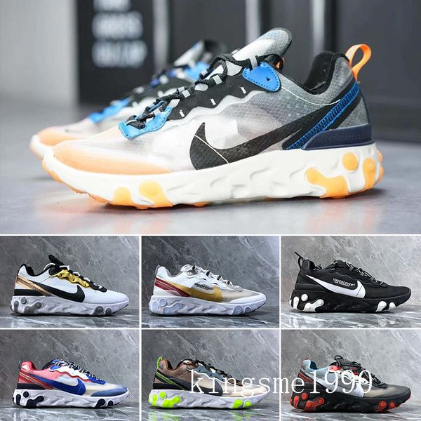 2019 react element 87 volt 55 game royal taped seams running shoes for women men 55s blue chill trainer 87s sail sports sneakers by-4l, Black
2019 react element 87 volt 55 game royal taped seams running shoes for women men 55s blue chill trainer 87s sail sports sneakers by-4l, Black