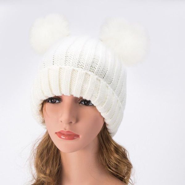 1 pcs winter hats womens double bobble pom pom hat knitted beanie fashion girls ladies female cap casual outdoor clothing, Blue;gray
1 pcs winter hats womens double bobble pom pom hat knitted beanie fashion girls ladies female cap casual outdoor clothing, Blue;gray