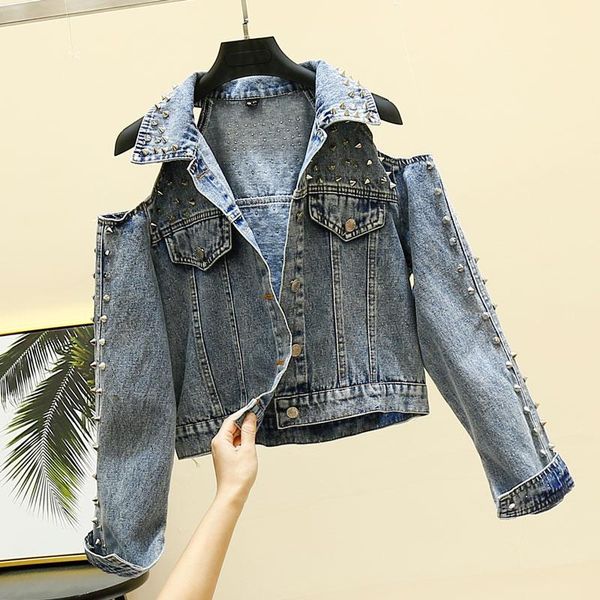 2019 autumn new women's denim jacket long sleeve rivet strapless jeans jackets loose casual basic coats outerwear r209, Black;brown
2019 autumn new women's denim jacket long sleeve rivet strapless jeans jackets loose casual basic coats outerwear r209, Black;brown