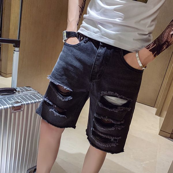 men's jeans 2021 summer korean fashion loose denim shorts super handsome brokean hole mens short wild youthful, Blue
men's jeans 2021 summer korean fashion loose denim shorts super handsome brokean hole mens short wild youthful, Blue
