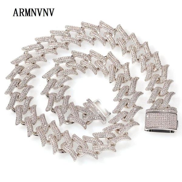 armnvnv new hip hop thorn cuban chain necklace micro pave cz stones all iced out available necklaces for men gifts, Silver
armnvnv new hip hop thorn cuban chain necklace micro pave cz stones all iced out available necklaces for men gifts, Silver