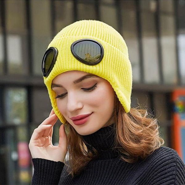 missky lady women beanies winter thicken warm hat with glasses knitting wool skiing riding outdoor warm beanies female caps, Blue;gray 
missky lady women beanies winter thicken warm hat with glasses knitting wool skiing riding outdoor warm beanies female caps, Blue;gray