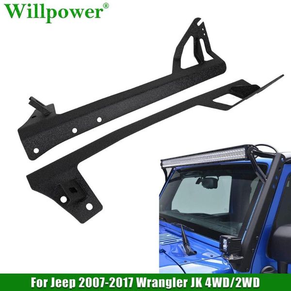 for wrangler 52" led light bar upper windshield mounting bracket lower corner bracket for 2007-2020 jk 2wd 4wd unlimited