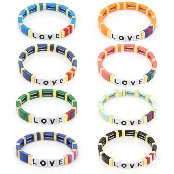 shinus enamel tile bracelet women love couple bracelets 2020 femme metal beads letter jewelry friendship pulsera mujer y200918, Black
shinus enamel tile bracelet women love couple bracelets 2020 femme metal beads letter jewelry friendship pulsera mujer y200918, Black