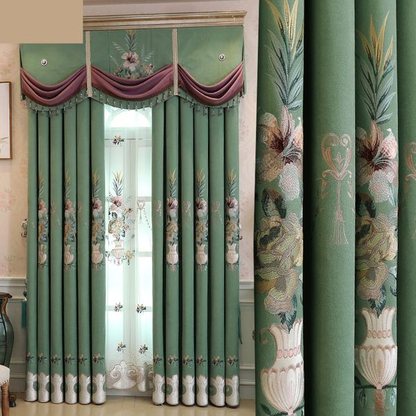 custom curtains luxury noble bedroom velvet embroidered green color french window blackout curtain valance tulle n162
custom curtains luxury noble bedroom velvet embroidered green color french window blackout curtain valance tulle n162