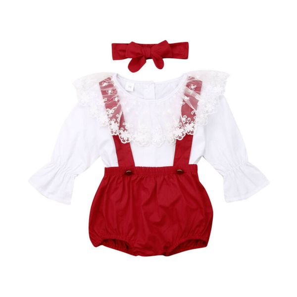 princess newborn baby girls red clothing set lace long sleeve + shorts overall + headband christmas baby girl costumes y200803, White
princess newborn baby girls red clothing set lace long sleeve + shorts overall + headband christmas baby girl costumes y200803, White