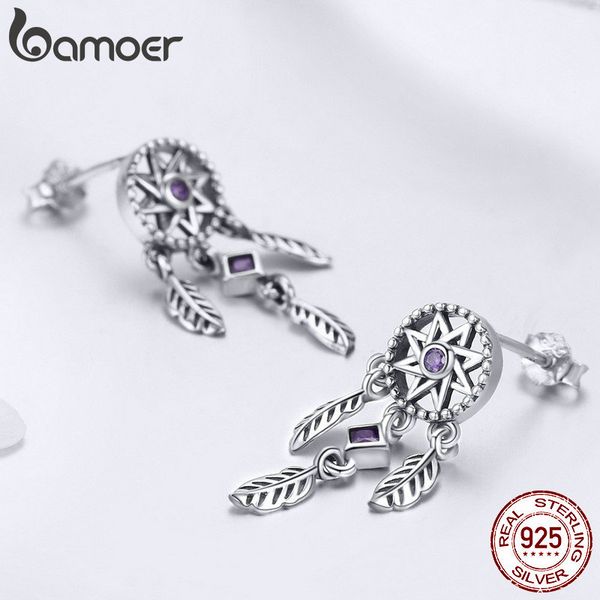 bamoer 925 sterling silver vintage dream catcher drop earrings for women purple cubic zircon sterling silver jewelry sce502 200923
bamoer 925 sterling silver vintage dream catcher drop earrings for women purple cubic zircon sterling silver jewelry sce502 200923