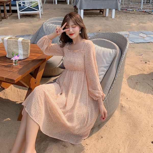 casual dresses spot scene shooting autumn with han edition dress long-sleeved floral chiffon accept long waist party, Black;gray
casual dresses spot scene shooting autumn with han edition dress long-sleeved floral chiffon accept long waist party, Black;gray