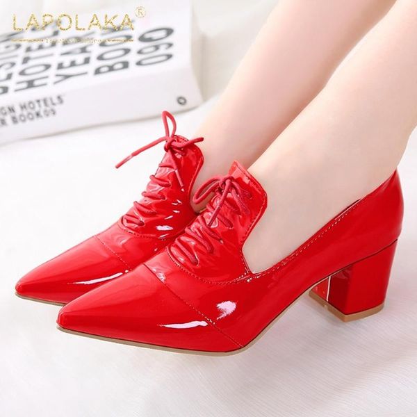 lapolaka 2020 new fashion plus size 45 thick high heels office ladies pumps woman shoes pointed toe lace up fashion pumps, Black
lapolaka 2020 new fashion plus size 45 thick high heels office ladies pumps woman shoes pointed toe lace up fashion pumps, Black