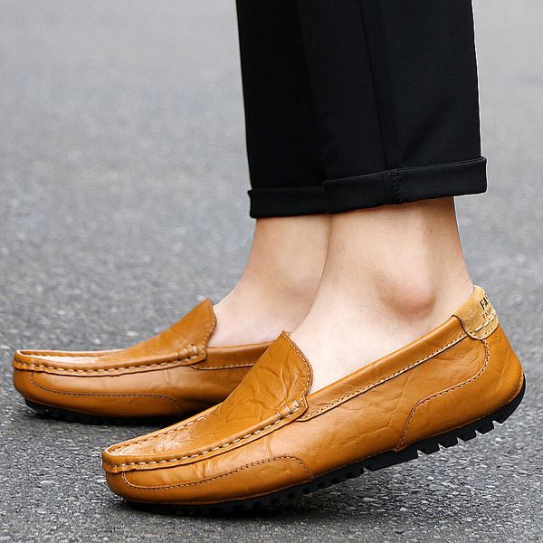 genuine leather men casual shoes mens soft loafers breathable slip on lazy driving shoes men flat father walking, Black
genuine leather men casual shoes mens soft loafers breathable slip on lazy driving shoes men flat father walking, Black