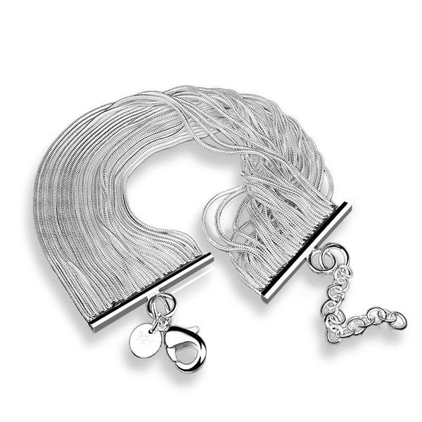 exaggerated styling jewelry silver-plated bracelet snake chain multiple snake bone chains combined extension chain and lobster clasp diy, Black
exaggerated styling jewelry silver-plated bracelet snake chain multiple snake bone chains combined extension chain and lobster clasp diy, Black