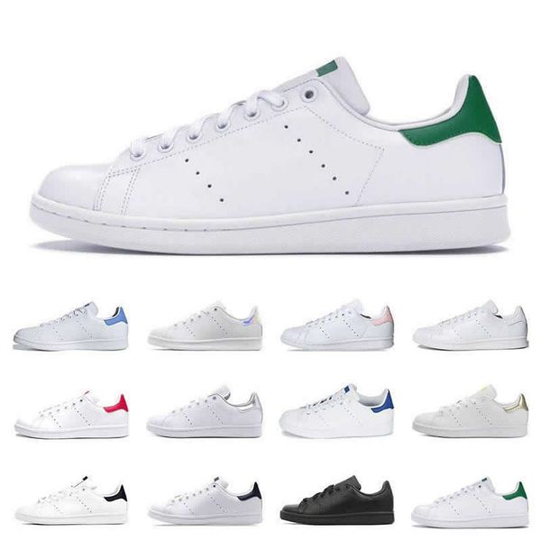 men classics stan smith women flat sneakers green white navy blue oreo rainbow fashion mens trainer outdoor sports shoes size 36-44, Black
men classics stan smith women flat sneakers green white navy blue oreo rainbow fashion mens trainer outdoor sports shoes size 36-44, Black