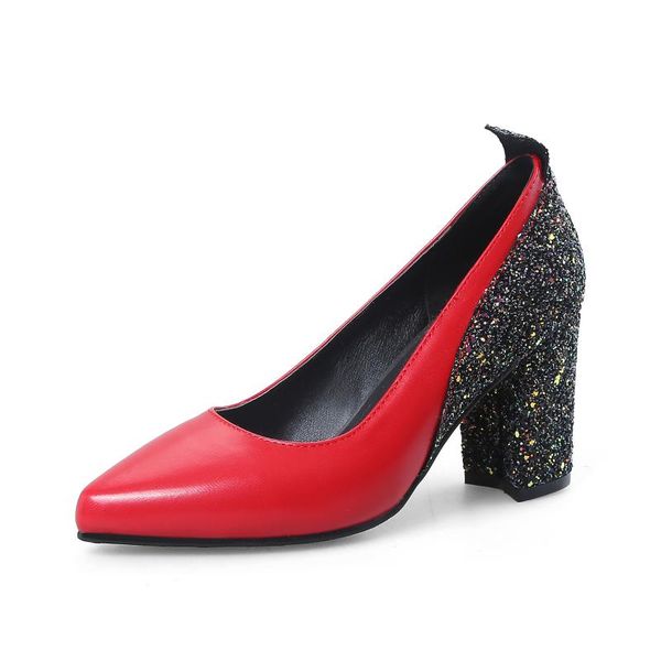 early spring 2020 fashion sequins female thick with high with point light mouth 48 wedding shoe size code 33-18314, Black
early spring 2020 fashion sequins female thick with high with point light mouth 48 wedding shoe size code 33-18314, Black