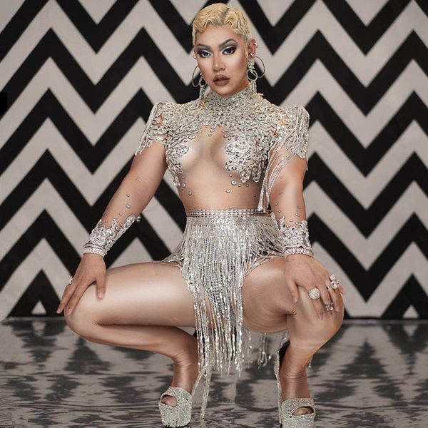 silver sequins fringes elastic skinny bodysuit women birthday party tassel jumpsuit singer dancer performance nightclub costume, Black;white
silver sequins fringes elastic skinny bodysuit women birthday party tassel jumpsuit singer dancer performance nightclub costume, Black;white