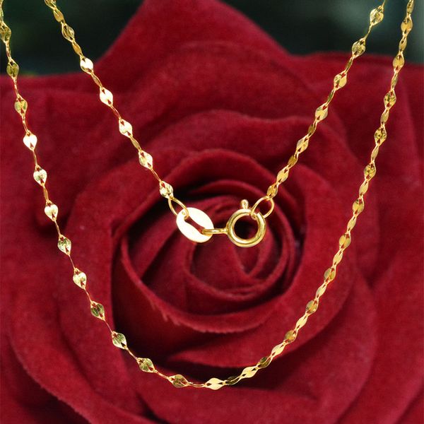 xf800 genuine 18k gold necklace fine jewelry real au750 pendant tile chain yellow white rose gold for women party gift x320, Silver
xf800 genuine 18k gold necklace fine jewelry real au750 pendant tile chain yellow white rose gold for women party gift x320, Silver