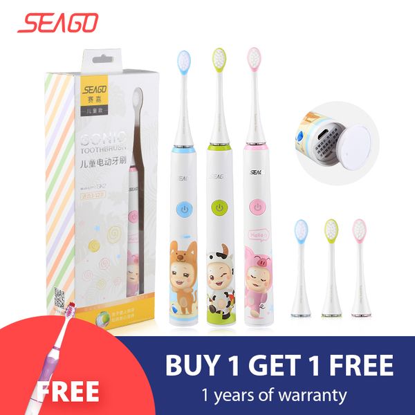 SEAGO Electric Toothbrush for Kids Safety Waterproof Children Sonic Tooth Brush With 2pcs Extra Soft Bristles SK2
SEAGO Electric Toothbrush for Kids Safety Waterproof Children Sonic Tooth Brush With 2pcs Extra Soft Bristles SK2