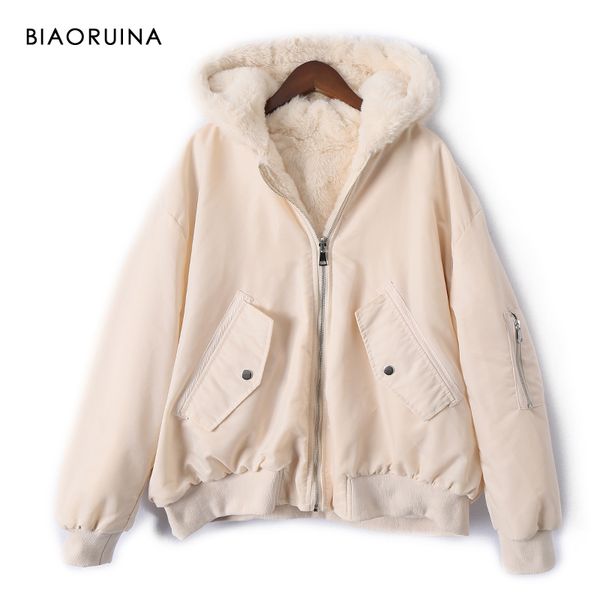 biaoruina women's reversible fleece patchwork polyester warm thick bomber jacket coat autumn winter loose hooded short parkas, Black
biaoruina women's reversible fleece patchwork polyester warm thick bomber jacket coat autumn winter loose hooded short parkas, Black