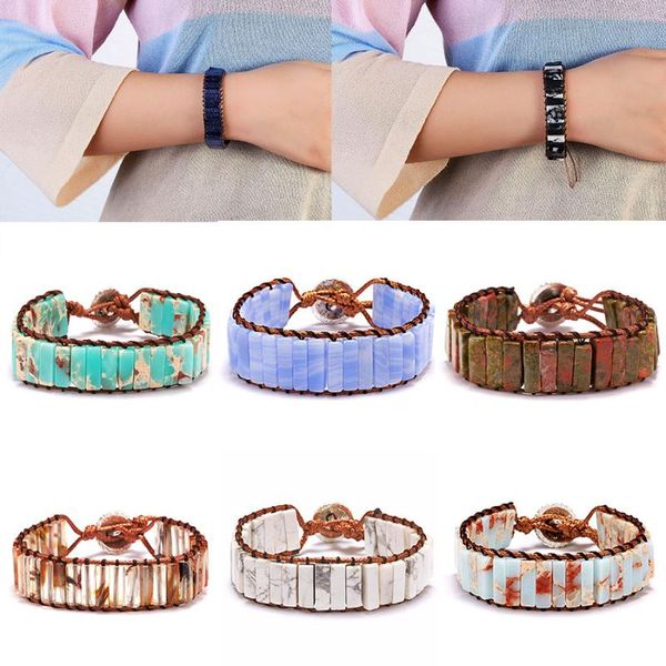 women amazon stone colorful leather hand-knotted knot bracelet for women bohemian pine tianhe natural stone bracelet jewelry, Golden;silver
women amazon stone colorful leather hand-knotted knot bracelet for women bohemian pine tianhe natural stone bracelet jewelry, Golden;silver