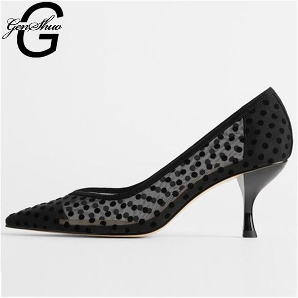 genshuo fashion classic polka dot shoes woman pointed toe high heels slip-on office ladies career dress shoes zapatos de mujer, Black
genshuo fashion classic polka dot shoes woman pointed toe high heels slip-on office ladies career dress shoes zapatos de mujer, Black