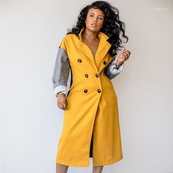 womens lapel neck outerwear fashion ladies long coat with double breasted winter womens designer panelled blends casual, Black
womens lapel neck outerwear fashion ladies long coat with double breasted winter womens designer panelled blends casual, Black