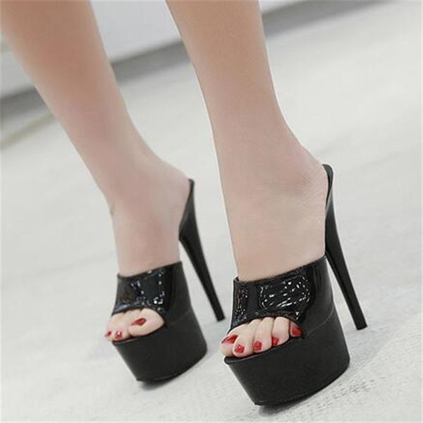 summer candy colors ultra high heels 15cm nightclub sandals slipper fashion platform women slippers thin heel female shoes, Black
summer candy colors ultra high heels 15cm nightclub sandals slipper fashion platform women slippers thin heel female shoes, Black