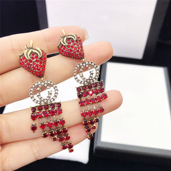 strawberry tassel earrings vintage heart long earrings double g earrings women luxury jewelry accessories gift for party anniversary, Golden
strawberry tassel earrings vintage heart long earrings double g earrings women luxury jewelry accessories gift for party anniversary, Golden