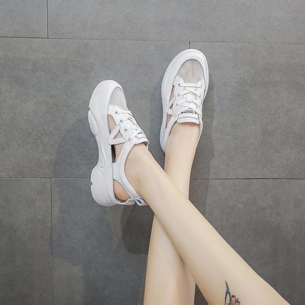 women sneakers sandals platform mesh sandals summer shoes woman lace up female flats walking trendy shoes lightweight heel 3cm, Black
women sneakers sandals platform mesh sandals summer shoes woman lace up female flats walking trendy shoes lightweight heel 3cm, Black