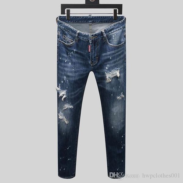 2020 new mens distressed ripped biker jeans slim fit motorcycle biker denim for men fashion designer hip hop mens jeans, Blue
2020 new mens distressed ripped biker jeans slim fit motorcycle biker denim for men fashion designer hip hop mens jeans, Blue